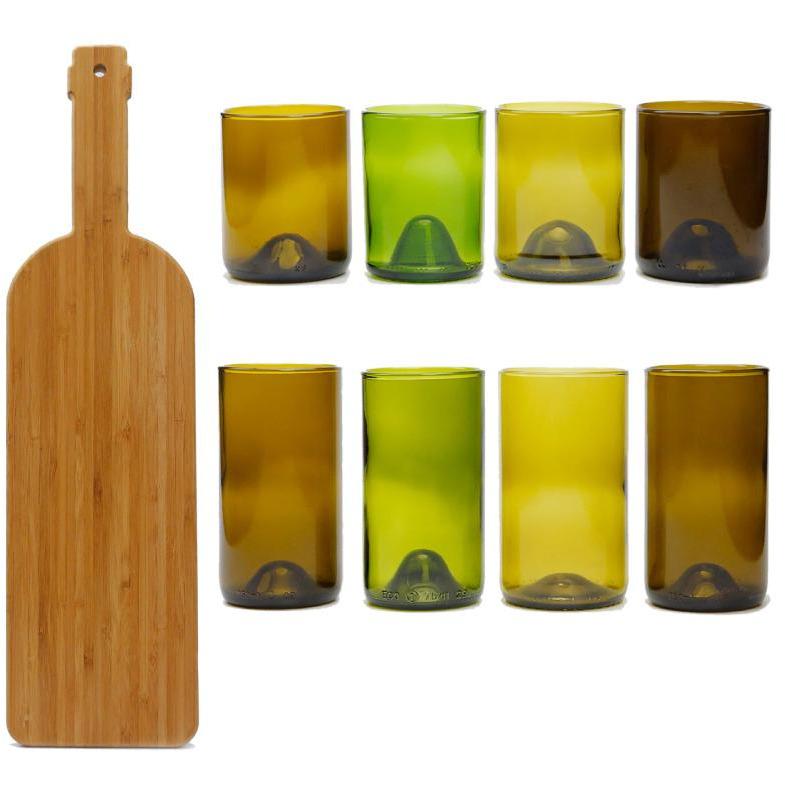 12oz & 16oz 4 packs of Glasses, and a bamboo board-Refresh Glass